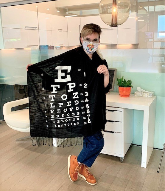 OptometrySD's tweet image. The perks of working in optometry.  Congrats on winning our staff contest Erica!  #sdteam #glassesgirl