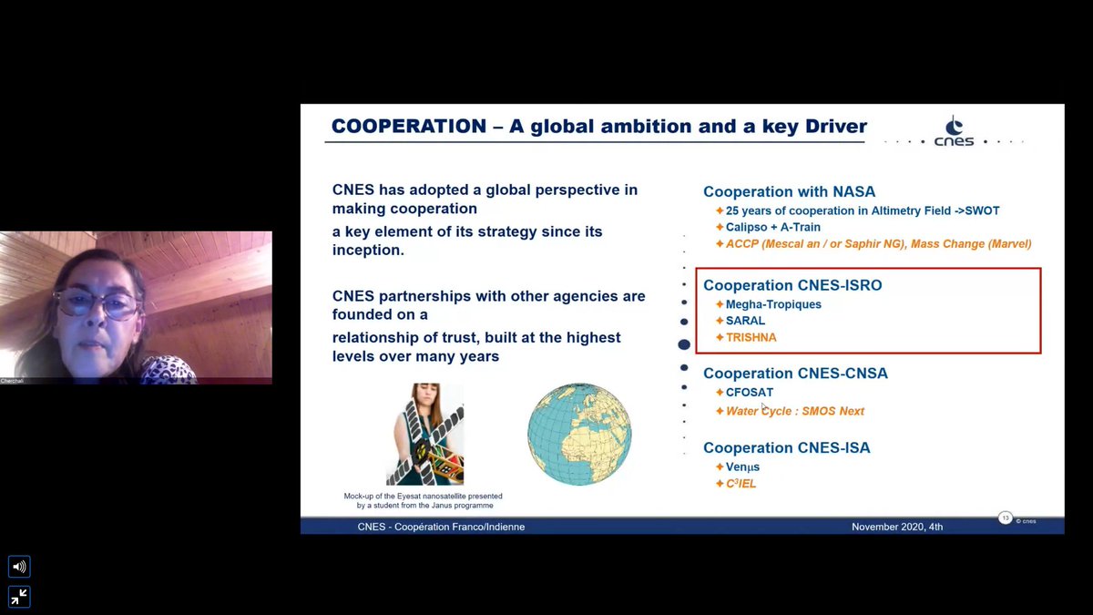 Ces missions sont dans le cadre d'une forte coopération entre le CNES avec les partenaires étrangers : NASA, CNSA, ASI et bien sûr l'ISRO
