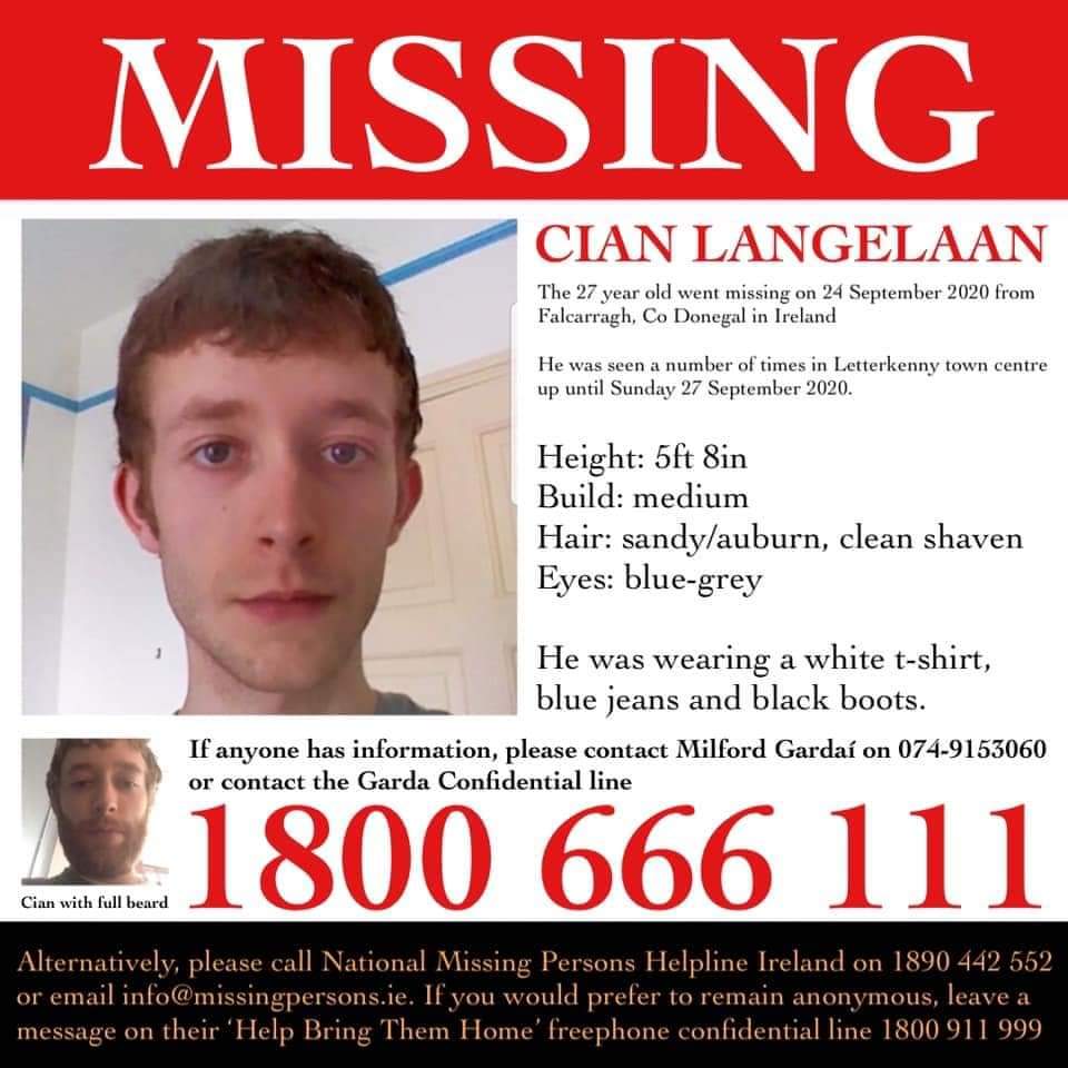 Can you please share?Cian has been missing since the end of September in Donegal but could be anywhere.Please contact the numbers below if you know anything.Thank you 💕 @GregHughes2 @SeanDefoe @Tweetinggoddess @HelenORahilly @KeithyWalsh @JamesKavanagh_ @JamesPatrice @Holly0910