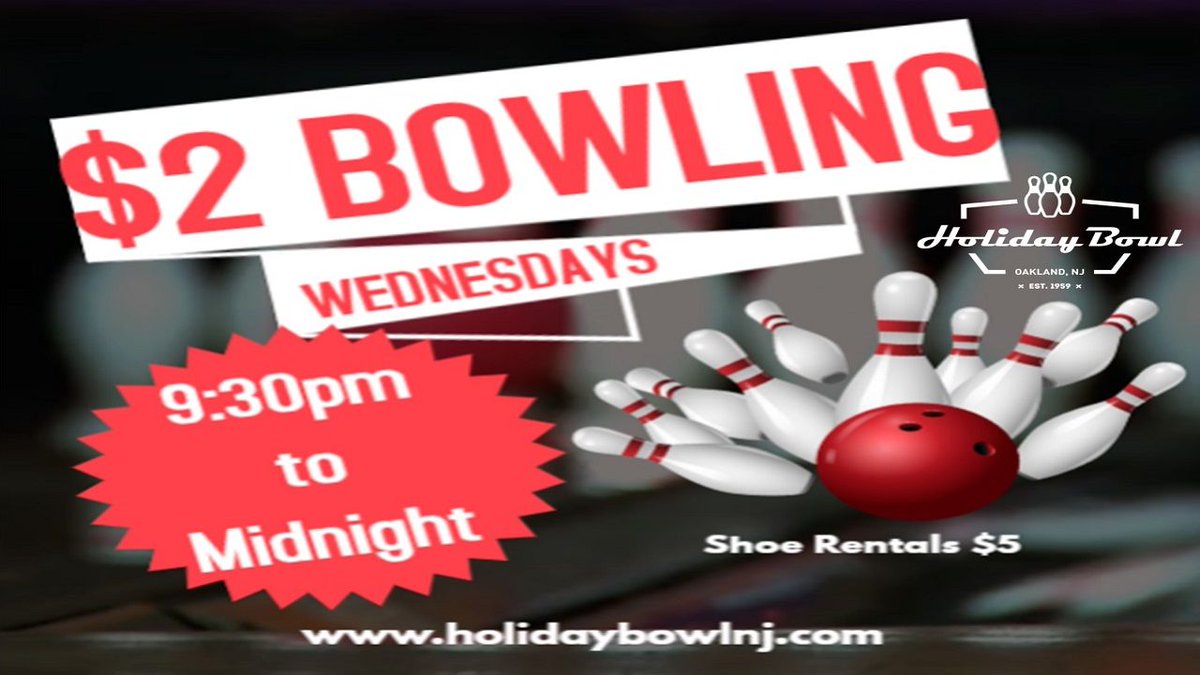 HolidayBowlNJ's tweet photo. $2 Games Wednesdays Starts Tonight at 9:30pm! https://t.co/RONLfAVoSS