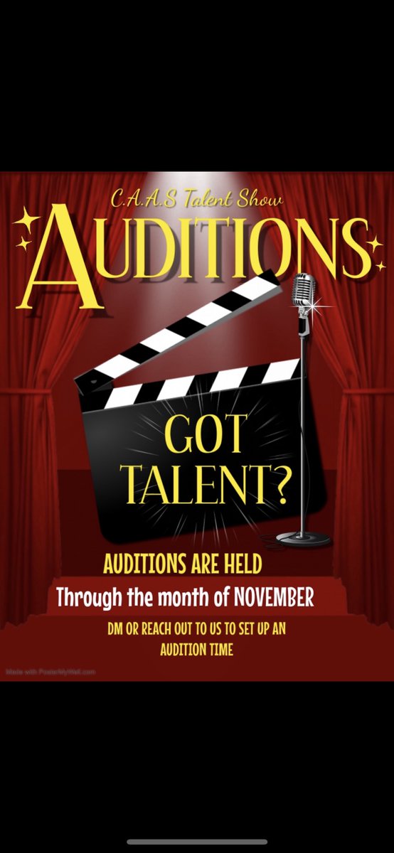 scsu_caas's tweet photo. Got talent and want to show it off? Please reach out to any board member to set up a time throughout the rest of November! https://t.co/XOcYs7GFs7
