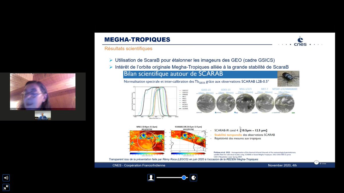 Comme résultats scientifique, surveillance de l'hydrologie à des échelles continentales. Obtention du cycle diurne de la vapeur d'eau sur toute la bande tropicale, indispensable pour les prévisions météo. Les données ont été intégrées dans plusieurs modèles d'agences météo.
