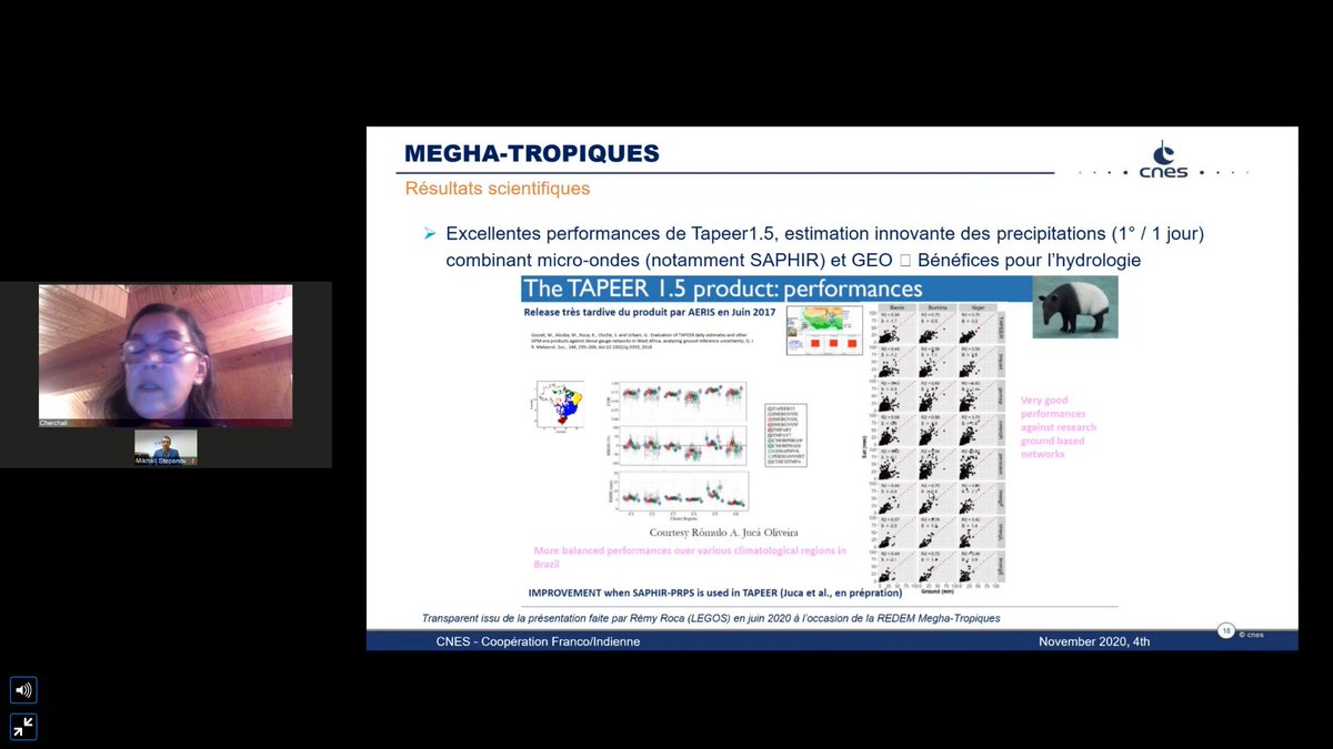 Comme résultats scientifique, surveillance de l'hydrologie à des échelles continentales. Obtention du cycle diurne de la vapeur d'eau sur toute la bande tropicale, indispensable pour les prévisions météo. Les données ont été intégrées dans plusieurs modèles d'agences météo.