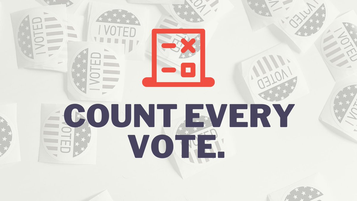Part of democracy means every ballot must be accurately and fairly counted — that’s why it takes so long. #CountEveryVote