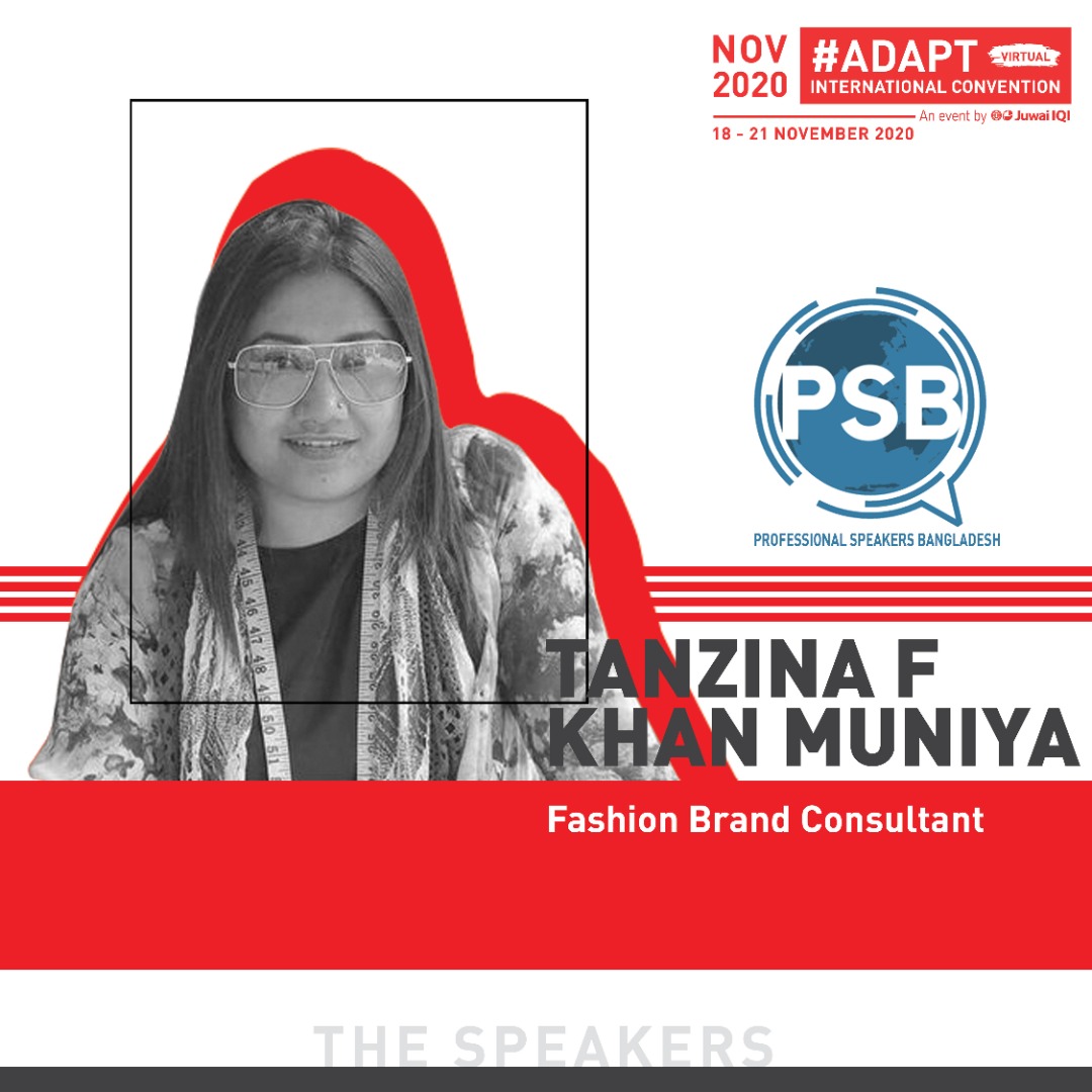 psab17's tweet photo. Announcing our speaker Muniya Khan
representing Professional Speakers Bangladesh at #Adapt International Convention 2020.
Topic: In Bangladesh how to become Fashion Entrepreneur.
https://t.co/AOl31Wi6Im
#JuawaiIQI #PSB #Speaker #Bangladesh #adapt2020 #Asia https://t.co/wvRoGVt4ti