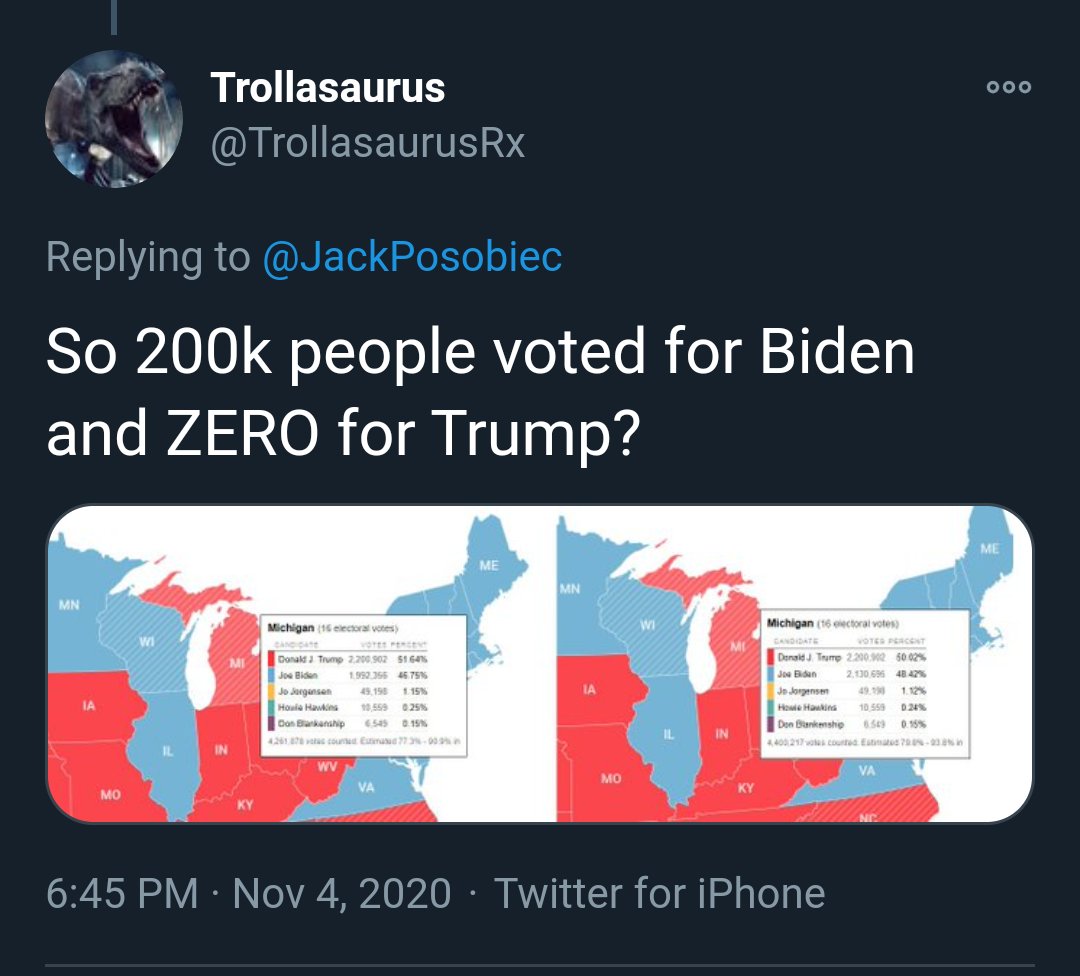 (9)Explain this to me. https://twitter.com/TrollasaurusRx/status/1323977111024054273