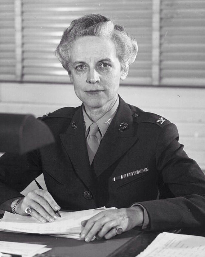 usmc1940's tweet image. #OnThisDay 1948 Colonel Katherine Towle became the first Director of Women Marines as regulars. #USMC #SemperFidelis #DevilDocs #Marines