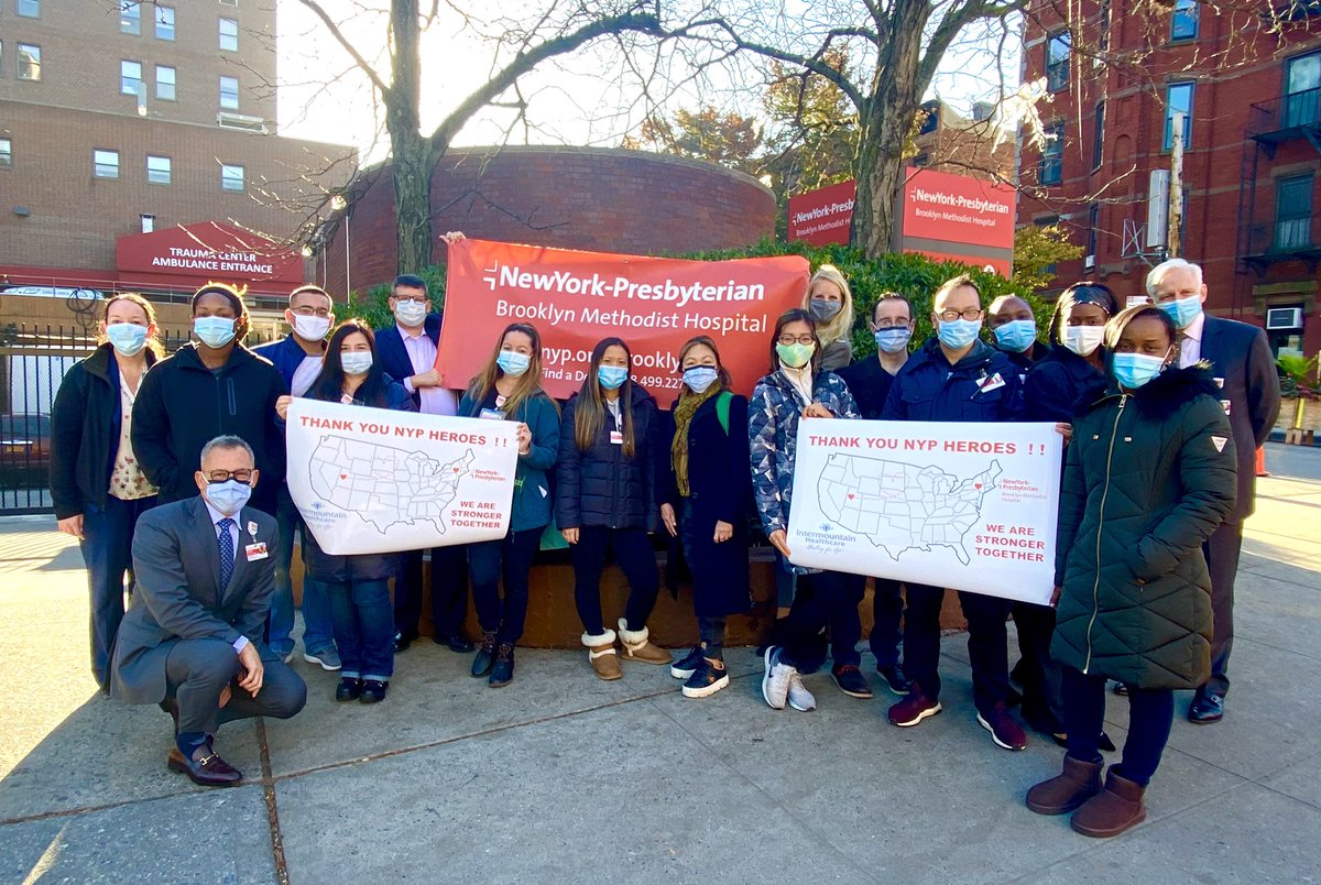 ErnestoPMir's tweet photo. Beyond proud of these @NYPBrooklyn RNs for volunteering to help @Intermountain with their #COVID19 surge.  ♥️ #WeAreSoProud #StaySafeStayHealthy ♥️ https://t.co/ai0XKTAjVI