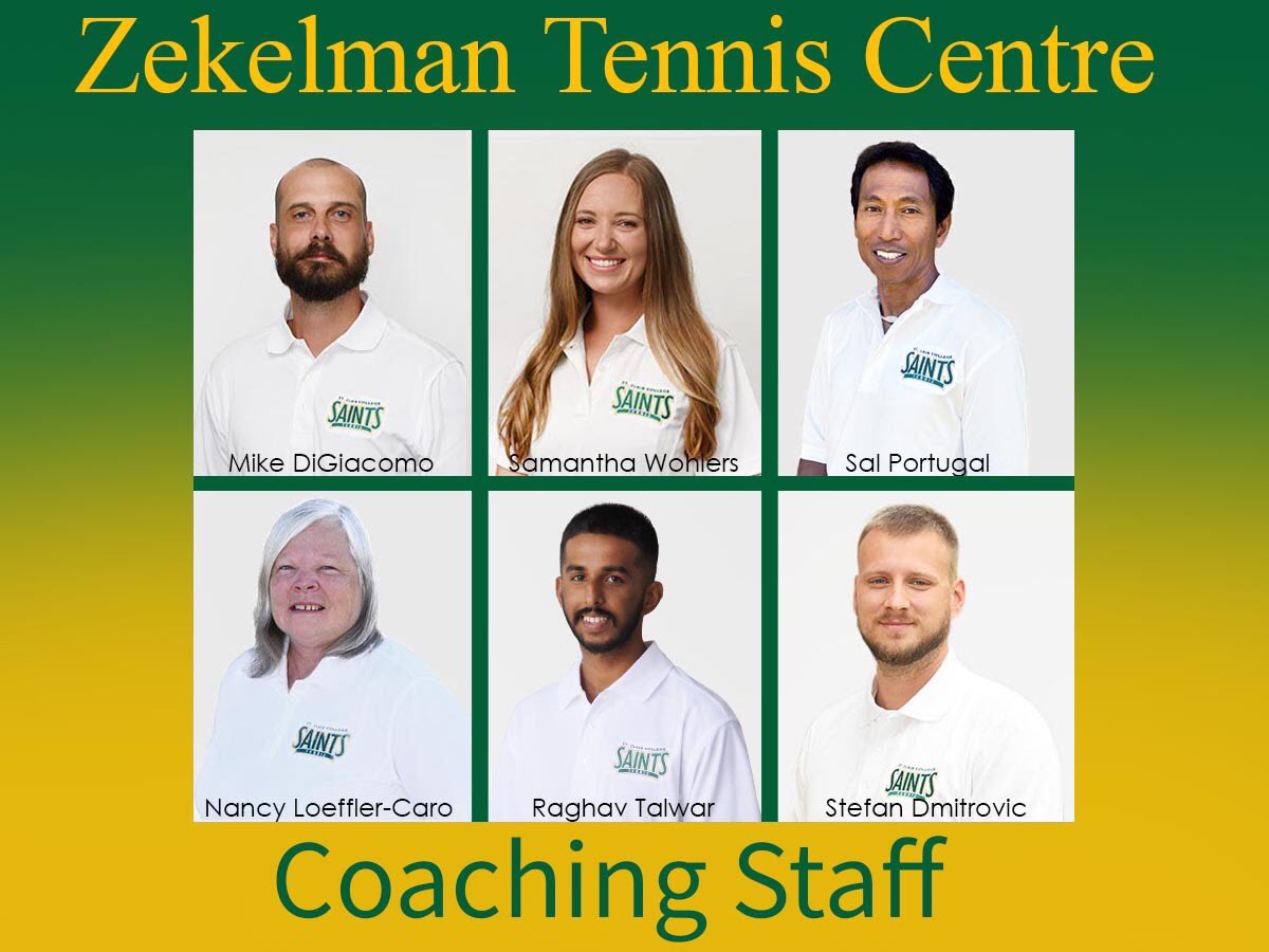 Saints Tennis is proud to introduce our professional coaching staff. Visit SaintsTennis.ca to view their biographies and to book a lesson.  
#ZekelmanTennisCentre  <a href="/StClairCollege/">St. Clair College</a> <a href="/stclairsaints1/">Saints Athletics</a> <a href="/StClairSRC/">St. Clair SRC</a> #tennis #decoturf
