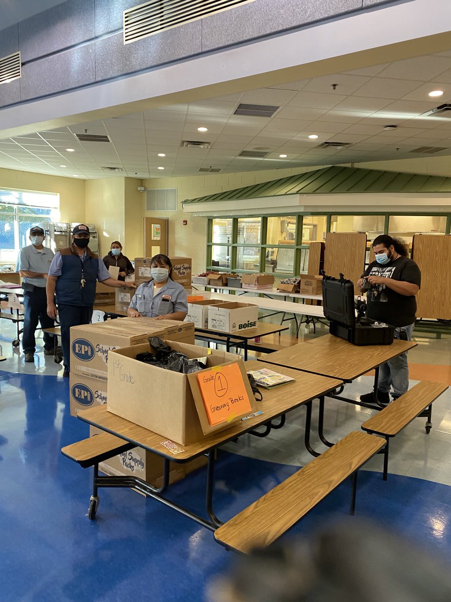 Administrative staff, office staff and custodians working hard at CS.