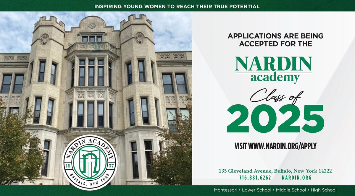 NardinAcademy's tweet photo. The Nardin Entrance and Scholarship Exam for members of the Class of 2025 is Saturday, November 21. To register, visit https://t.co/CEhMnMsTMh, email director of admissions Danielle Dodman at ddodman@nardin.org or call 716-881-6262 x 1030. 🐊💚 https://t.co/pyTIKsau3N