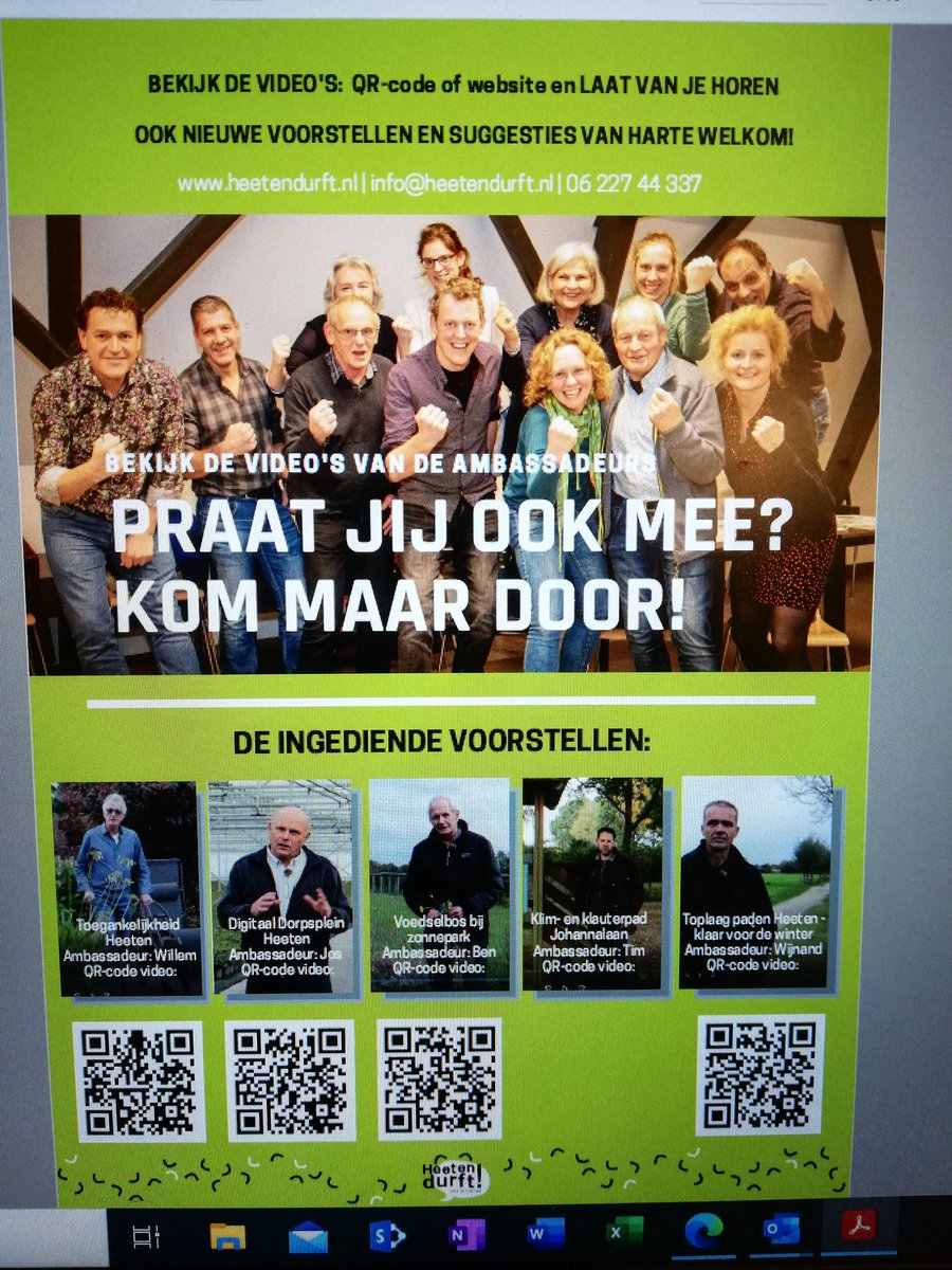 Bekijk de filmpjes van de ambassadeurs. 
Praat jij ook mee? Kom maar door: info@heetendurft.nl | 06 227 44 337
 
m.facebook.com/story.php?stor…