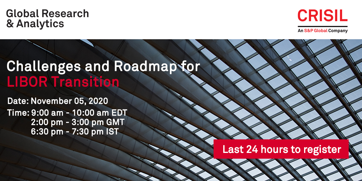 CrisilIntIQ's tweet image. Have you registered yet?

To understand the key issues and alternative solutions around #LIBORTransition, join us for our latest round-table co-hosted by CRISIL GR&amp;amp;A and @PRMIA bit.ly/37rKKX2
