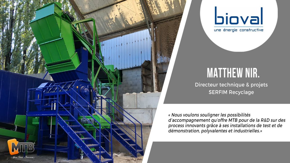 [SERVICE CLIENT] Les équipes MTB ont accompagné BIOVAL (alliance entre <a href="/SerfimRecyclage/">SERFIM Recyclage</a>, @vicat et <a href="/Sibuet/">Cérézo Richard</a> Environnement) pour la production de CSR. Ce CSR préparé dans le nouveau granulateur BAT 1600 permettra d’approvisionner les cimenteries Vicat. Merci Matthew NIR! #Recycling