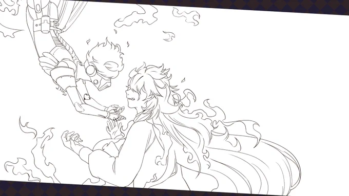 このシーンが描きたくて作り始めたはずなのに、気がついたら全員になってるのホント草(白目) 