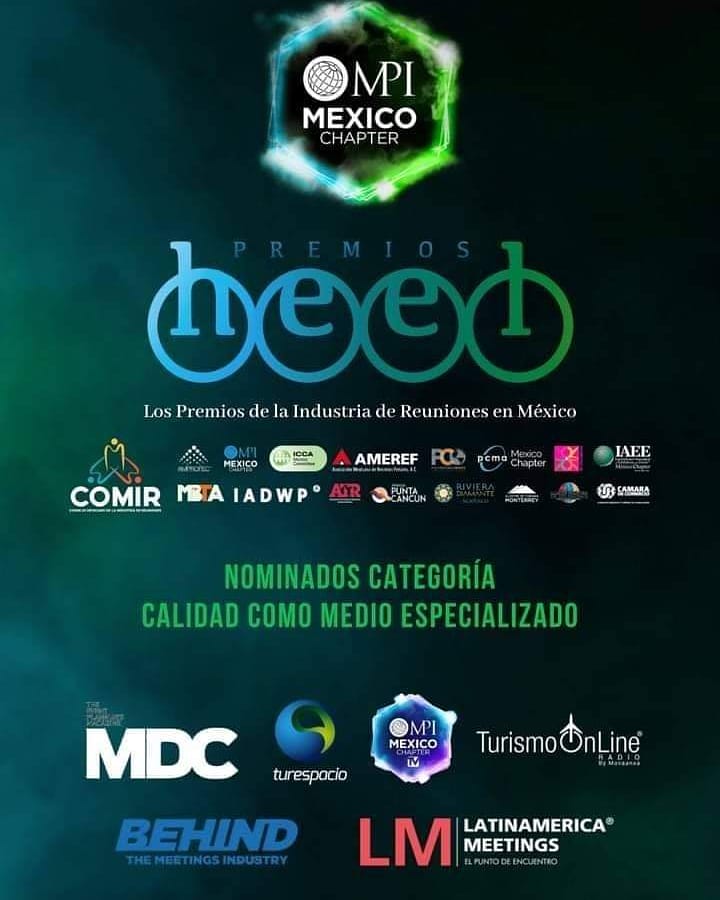 turismoonradio's tweet photo. 👏¡Somos finalistas de #PremiosHeel 2020 !👏 
Muchas gracias a todos los que nos apoyaron con su nominación y recomendación

Estamos muy contentos de estar nominados por segundo año consecutivo a los Premios Heel de @MPI_Mexico y COMIR

#MICEworld #TurismoDeReuniones #CNIR2020 https://t.co/WI6XxrKpyh