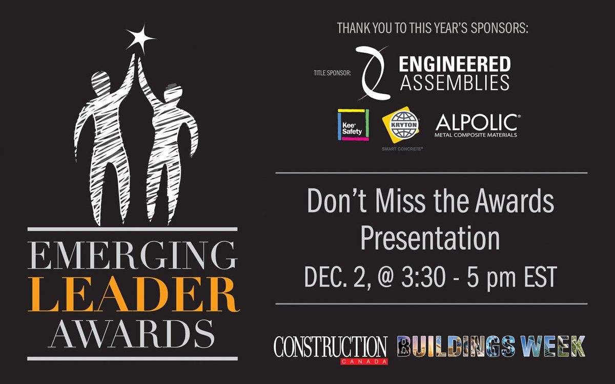 The countdown is on to the 2020 Emerging Leader Awards for Canada.   The event will be broadcasted live virtually through Zoom on Dec 2nd at 3:30 EST.   We are proud to be the Title Sponsor for the 2nd year in a row.  

Register here:  us02web.zoom.us/webinar/regist…