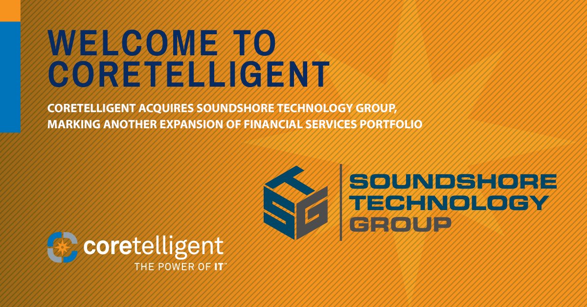 SoundshoreTech's tweet image. We are thrilled to announce that Soundshore Technology Group has been acquired by @Coretelligent, an MSP headquartered in Westwood, MA. We&apos;re still here – involved and committed – and with a bigger team behind us! #managedserviceprovider #itsolutions hubs.ly/H0zfc6j0