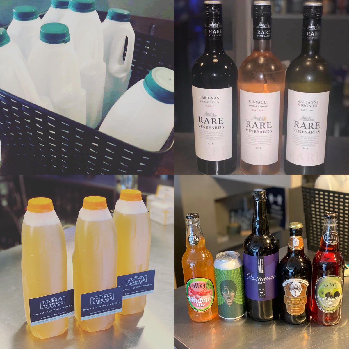 Following the announcement about Lockdown 2, we’ll be offering a takeaway service only!

- 2 Pinters of Beer and Cider
- Bottles of Beer, Cider and Wine

Order at: thehackneycarriagemicropub.com

Orders to be collected at the door, either at the front or the back!

#StaySafe #Lockdown2