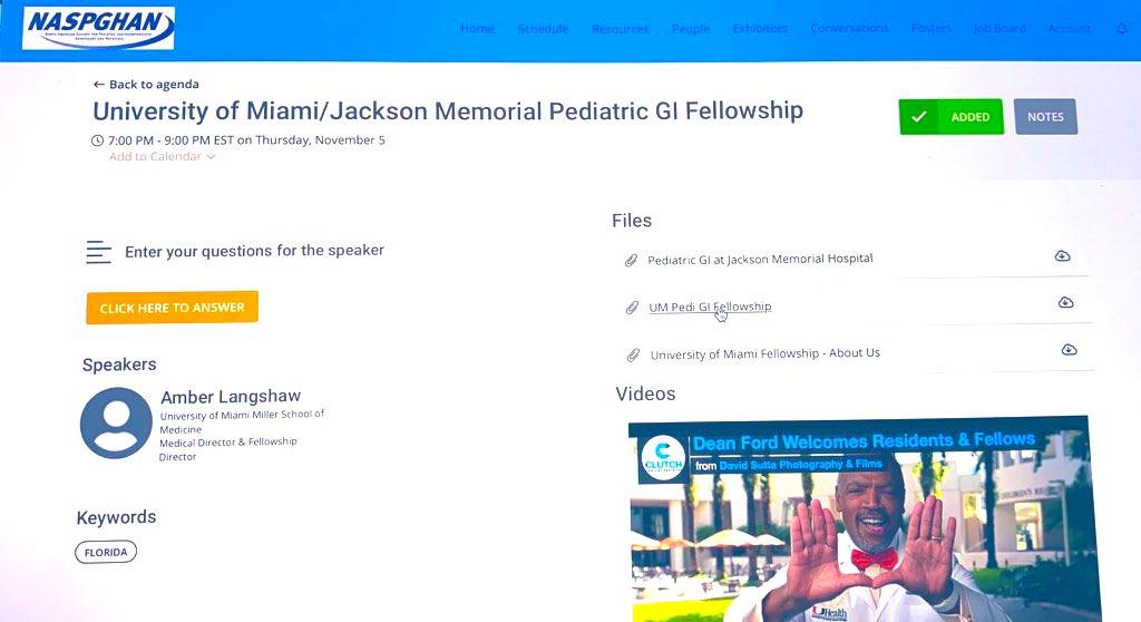 come check out our <a href="/MiamiPedsGI/">UM/JMH Pediatric Gastroenterology Fellowship</a> Fellowship poster and chat with us during the teaching &amp; tomorrow session at <a href="/NASPGHAN/">NASPGHAN</a> virtual annual meeting THURSDAY Nov 5th 7-9pm 🙌🏼 #pedsGI #fellowship <a href="/amber_langshaw/">Amber Langshaw</a> <a href="/jesshochbergmd/">Jessica Hochberg</a> <a href="/Rasmitanep/">Rasmita Budhathoki</a> <a href="/SapsMiguel/">Miguel Saps</a>