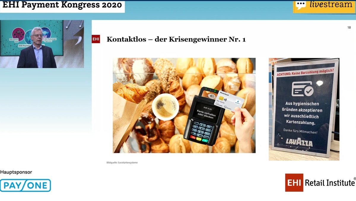ehi_org's tweet image. Unser Payment-Pabst Horst Rüter erklärt, den "erdrutschartigen" Rückgang des Bargelds durch die Corona-Krise - und das wird sich nicht wieder umkehren #ehikarte