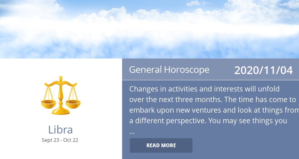 libra_scope's tweet photo. Daily Horoscope for Nov 4, 2020 => Read the rest at: https://t.co/eUwSuS46RM How did we do? #Libra #LibraHoroscope #LibraZodiac https://t.co/ezPBzEsOag