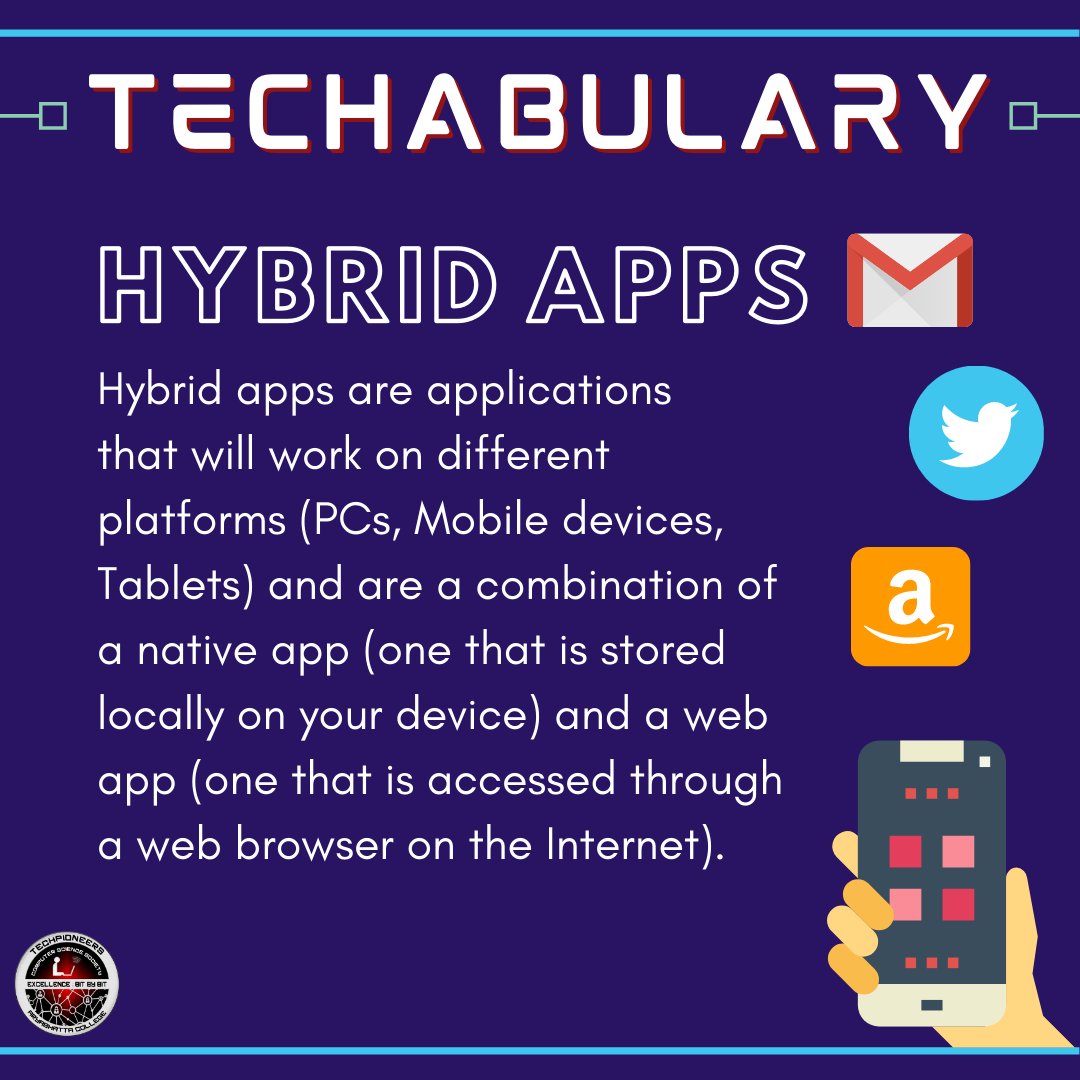 techpioneers01's tweet photo. TechPioneers unveils its new series Techabulary, a series to explain some technical terms which maybe are hard to understand for some but are used frequently in our daily lives.
Here is the first post of Techabulary about Hybrid Apps and how they work
#techabulary #technicalterms https://t.co/EC3qrMJUMJ