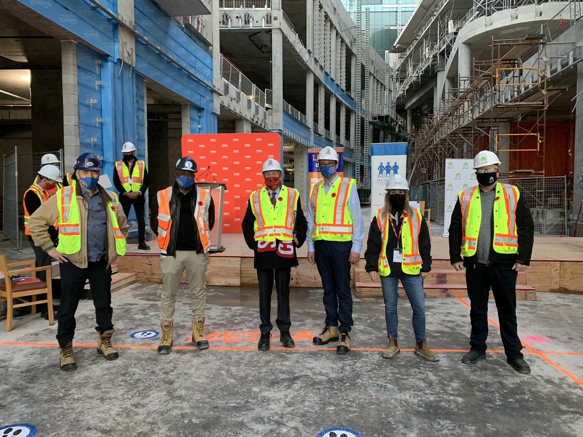 JohnTory's tweet photo. This morning I joined members of the construction sector to stand up against the anti-Black racism we are seeing in the city and to launch the Built For Respect campaign. #BuiltForRespect https://t.co/bQNoGRyuqB
