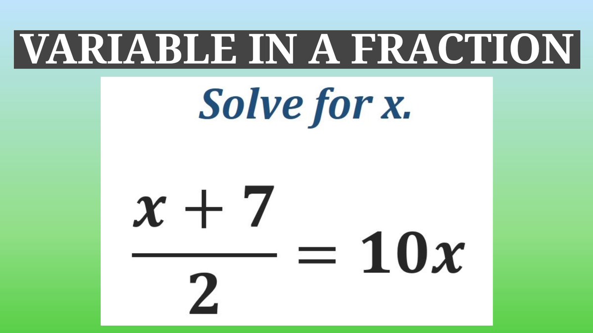 liahbrussolo's tweet photo. New video uploaded! Also, remember you can also sign up for tutoring by going to my Instagram. The links are in my profile.
#variableinafraction #fraction #solveforx #variable #rationalequation #math #equation #variableonbothsidesofequation #mathtutoring #newvideo #mathtutorial https://t.co/m4rDiJZ7jp