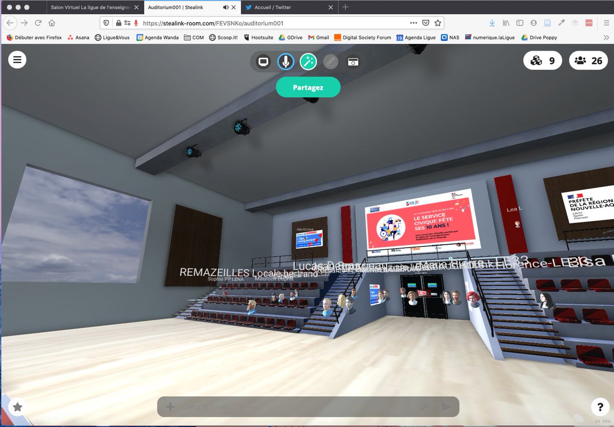 #10ansServiceCivique notre rencontre 3D a débuté. Vous pouvez encore nous rejoindre pour la conférence et les ateliers thématiques ! 
<a href="/gironde/">Gironde</a> <a href="/PrefAquitaine33/">Préfet Nouvelle-Aquitaine et Gironde</a> @InfoJeunesNA <a href="/ServiceCivique/">Service Civique</a> <a href="/IUTbdxMontaigne/">IUTBordeauxMontaigne</a> @weblaligue
@ligue_NA 
> laligue.stealink.com
