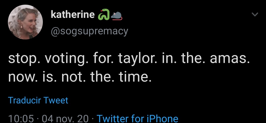 AccioTolkien's tweet image. Kjjjjjj ¿No votes nada? VOTARÉ LO QUE ME DE LA GANA

I&apos;m voting for Taylor Swift for Artist of the Year at the #AMAs