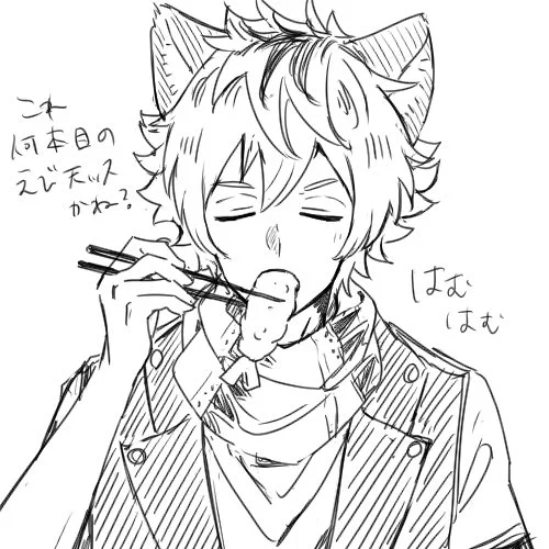 @chifuo_dayo 
しふお氏のアイコンずっとえび天くわえてるからさ? 