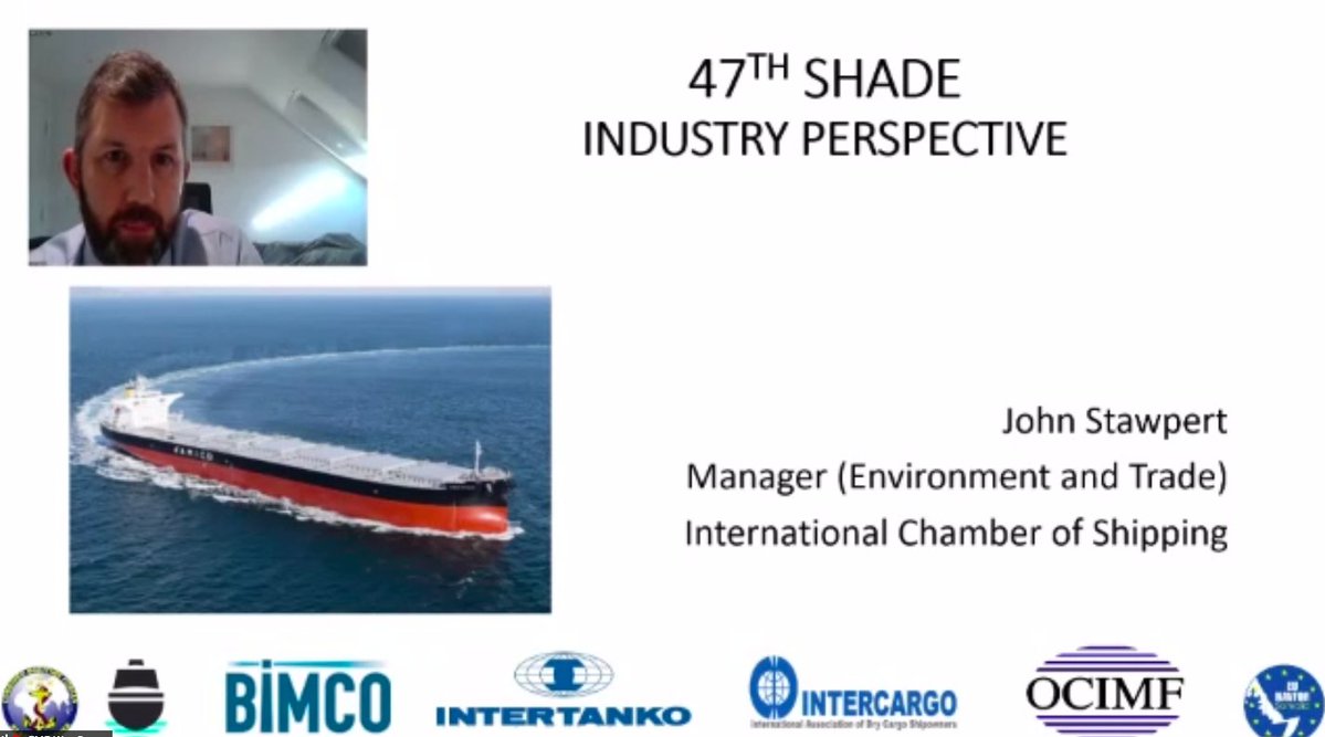 CMF_Bahrain's tweet photo. Mr John Stawpert, Environment and Trade Manager for @shippingics spoke at today's #SHADEConference about the importance of SHADE as a forum for communication and information sharing to enable #partners to continue to work together to maintain the security in the #maritime domain. https://t.co/Oxwrz6ts3u