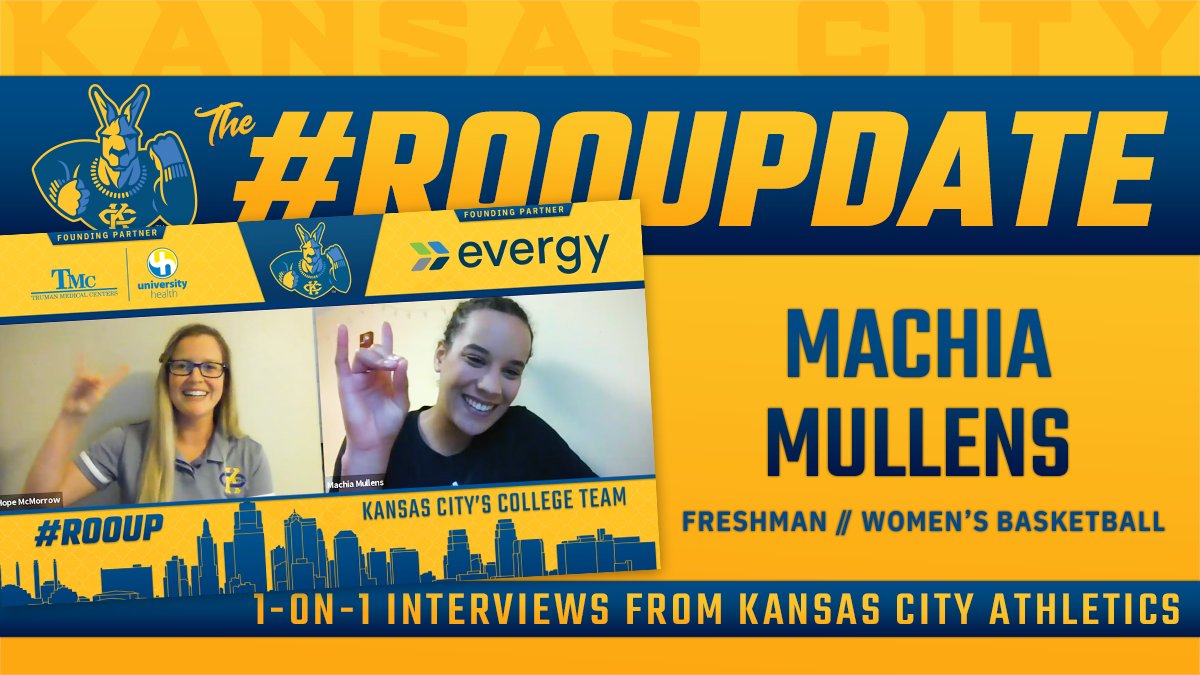 KCRoosAthletics's tweet photo. Ready to make an impact for @KCRoos_WBB,
watch Machia Mullens on the new #ROOUPDATE on the Roo Sports Network here: https://t.co/vuHyl5DEeD
🦘🏀💪🏼
#ROOUP #KCRoos #DeclareKC
@TrumanMedKC @evergypower https://t.co/yjq73pN0Iw