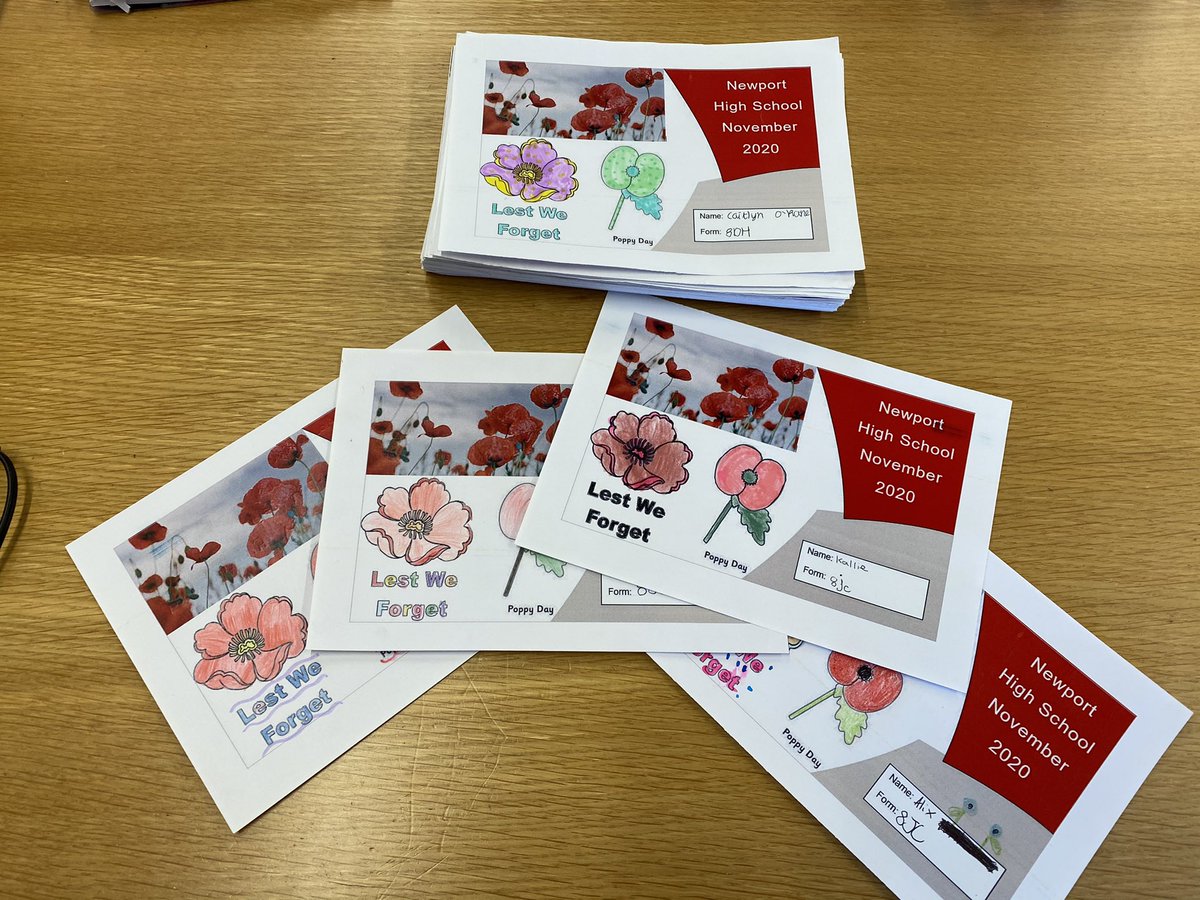 Huge thank you to <a href="/Yr7NewportHigh/">Mrs Jo Allman</a>  &amp; year 8 for writing their Remembrance postcards! These will be sent to our local nursing and care homes next week! ☺️ <a href="/NewportH/">Newport High School</a>