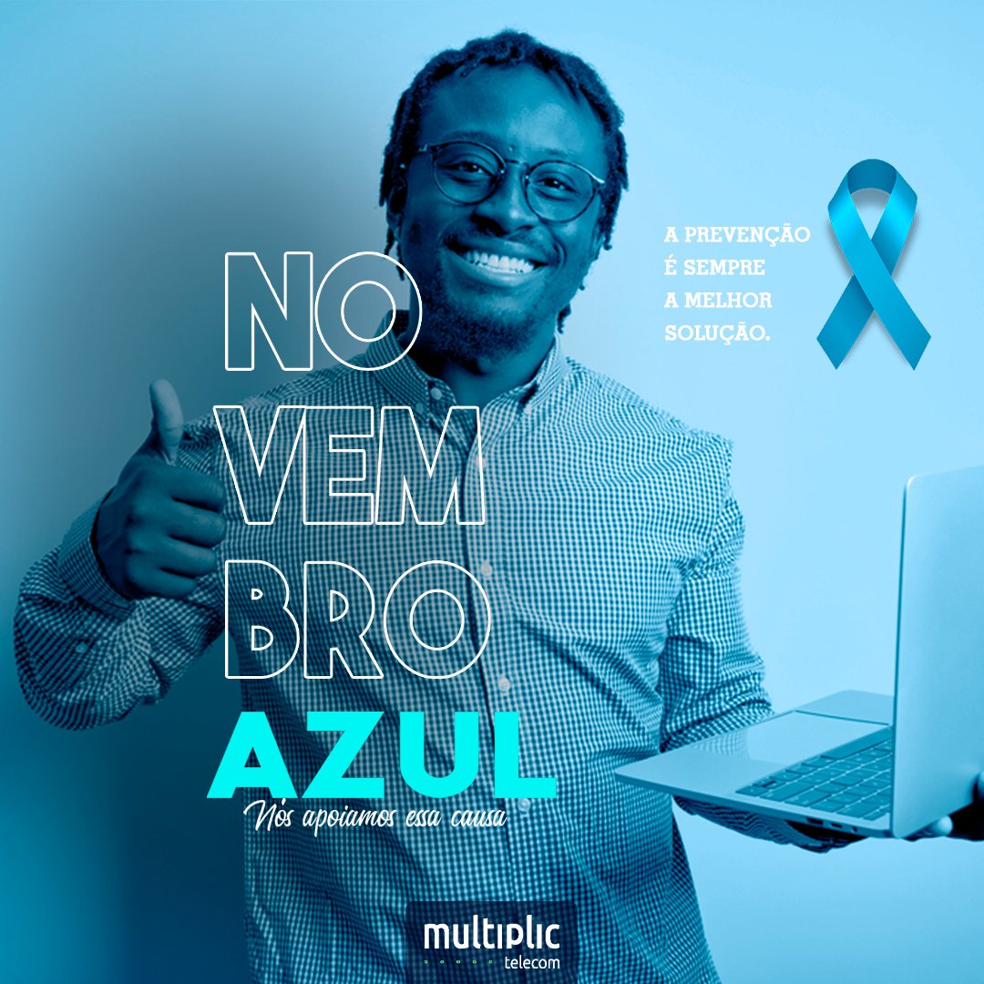 Multiplicnet's tweet photo. Mantenha-se conectado e declare o seu amor por você mesmo! 💙

Previna-se! 👍

#NovembroAzul #CancerdeProstata #Prostata #Multiplic #MultiplicTelecom https://t.co/ndM6SYpKcP