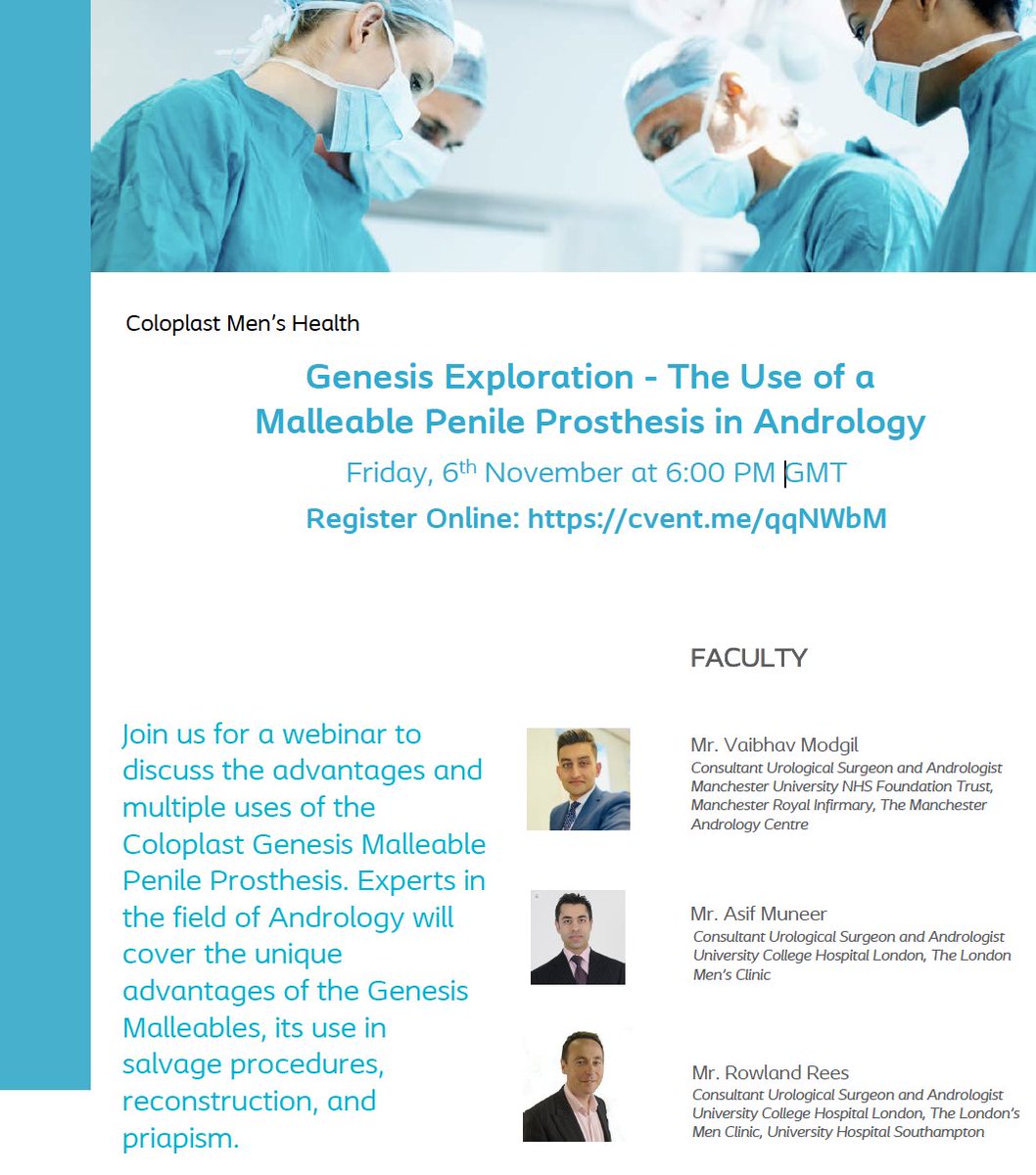 manchesterurol's tweet photo. Manchester Urology are proud to have the regions leading penile and #menshealth surgeons - Mr Modgil joins a panel of international experts this Friday to share expert opinion on #penileimplant surgery #erectiledysfunction #dontsufferinsilence https://t.co/G3KaoTmJNG