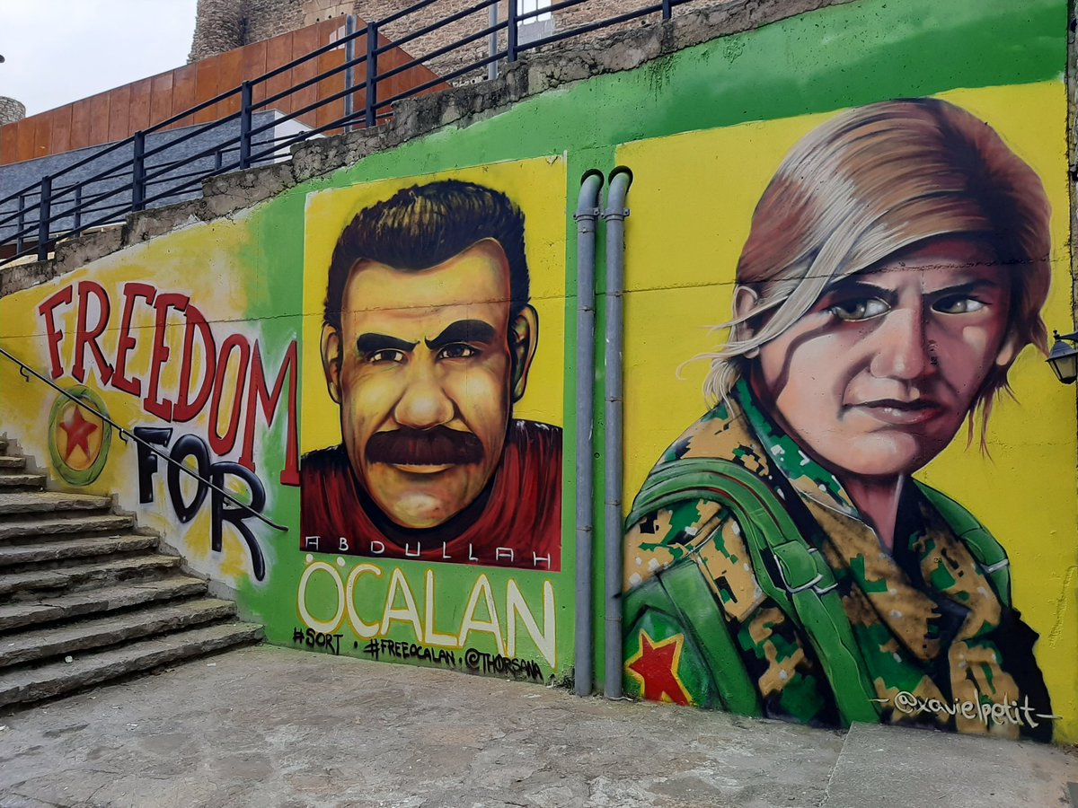 Spotted on  #WorldKobaneDay in the streets of  #Sort, Catalan countries!  #YPJ #FreeÖcalan #FreeThemAll #RiseUpAgainstFascism #RiseUp4Rojava