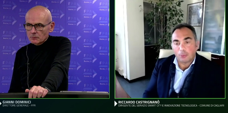 Per Riccardo Castrignanò del <a href="/Comune_Cagliari/">Comune di Cagliari</a> 
bisogna avere #visione, #progettualità e fare #rete.
La transizione digitale è un fenomeno ancor prima che tecnologico di tipo #organizzativo 
#ForumPA2020 #SmartNation #RestartItalia