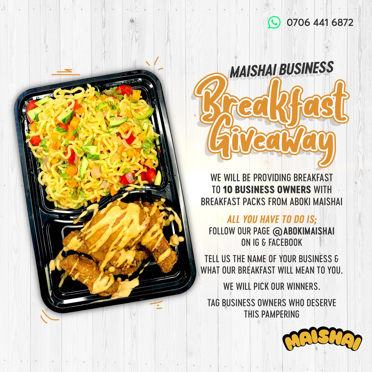 abokimaishai's tweet photo. • Tag Business owners who deserve this pampering
• We will pick our winners.
We hope this will put a smile on your faces.
#Smebusinesssupport #Giveaway #AbokiMaishai https://t.co/ITGMwhOAE9