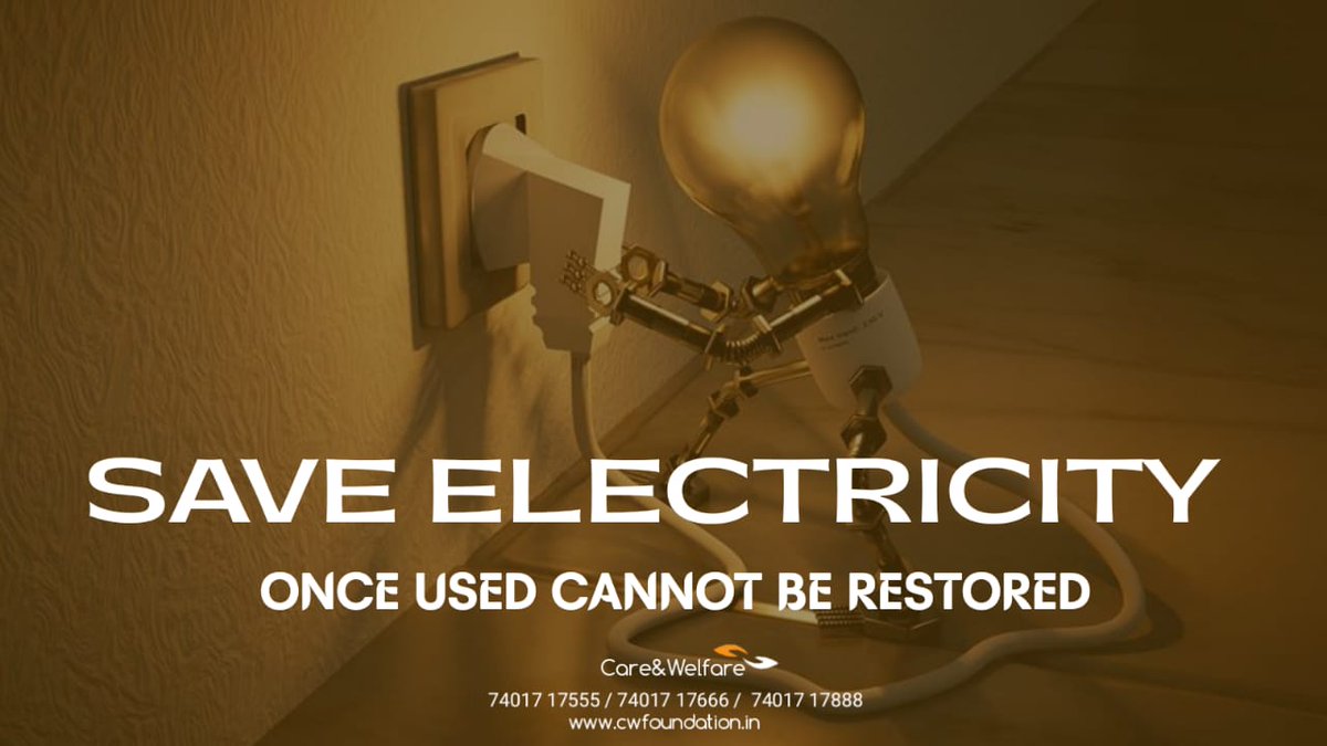 careandwelfare's tweet photo. Don't leave the light switch on. Let's light up the lives of our future generations.
#SaveElectricity #electricity #LightsOff #SaveForOurFuture #SaveEnergy #EnergySavingMode #SwitchOFF #SaveToday #SurviveTomorrow #FutureSavings #CareandWelfare #Chennai https://t.co/BtY3yZYWT0