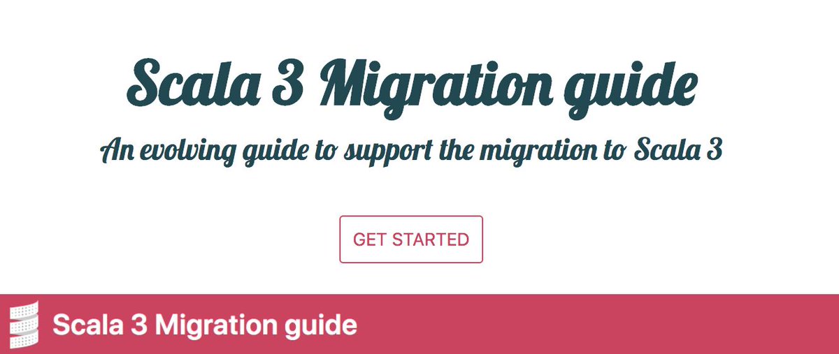 Xebia_Global's tweet photo. Are you getting ready for #Scala3? 

Make sure to review the evolving @scala_lang Migration Guide! The Scala Center is looking for community feedback and help filling out any missing content in preparation for the big release! 

https://t.co/28eU8tbmuR https://t.co/AH69lixVVP