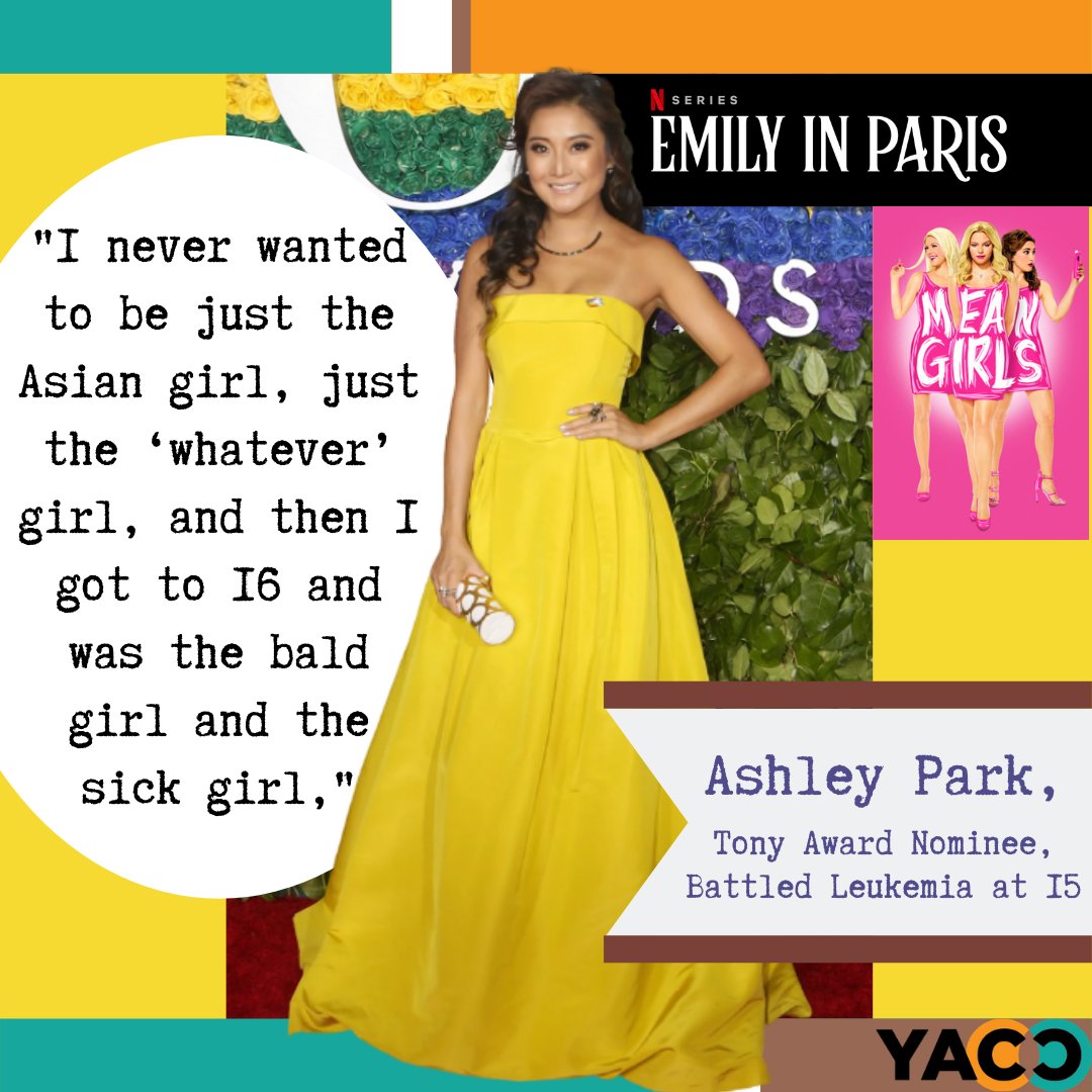 Ashley Park, starring in Netflix's Emily In Paris and Broadway's Mean Girls opens up about her battle with Leukemia after being diagnosed at 15. 
Read about some of her reflections in this People's article: ow.ly/jGfs50CaTGw