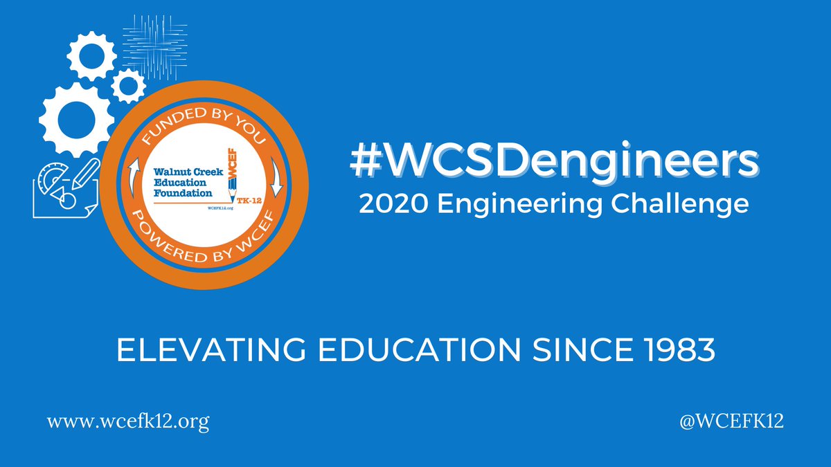WCEFK12's tweet photo. Grab your Engineering kit and tune in as we launch the 2020 Engineering Challenge for all WCSD TK-5 students today (Nov. 4)! Tune in and build! 🏗
Missing your kit? Contact your school, but don't worry, the Challenge runs from Nov. 4-18! #WCSDengineers #WCSDheroes https://t.co/QKbdjTNdEt
