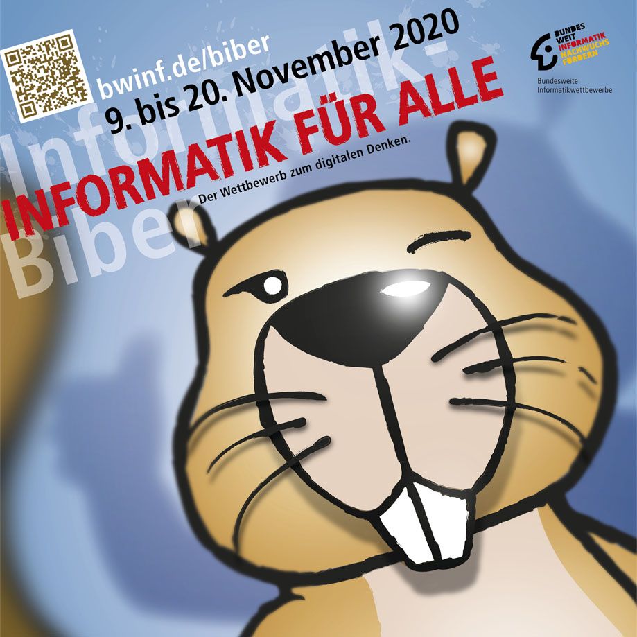 _BWINF's tweet photo. 2020 findet der #Informatik-Biber vom 9. bis 20. November statt. Trotz Corona können Schülerinnen und Schüler auch außerhalb der Lerngruppe am Biber teilnehmen. Der Online-Wettbewerb kann wie in den Vorjahren zu Hause absolviert werden. https://t.co/S2cTLK1ueX #mint #twlz https://t.co/ouDHJJkVb9