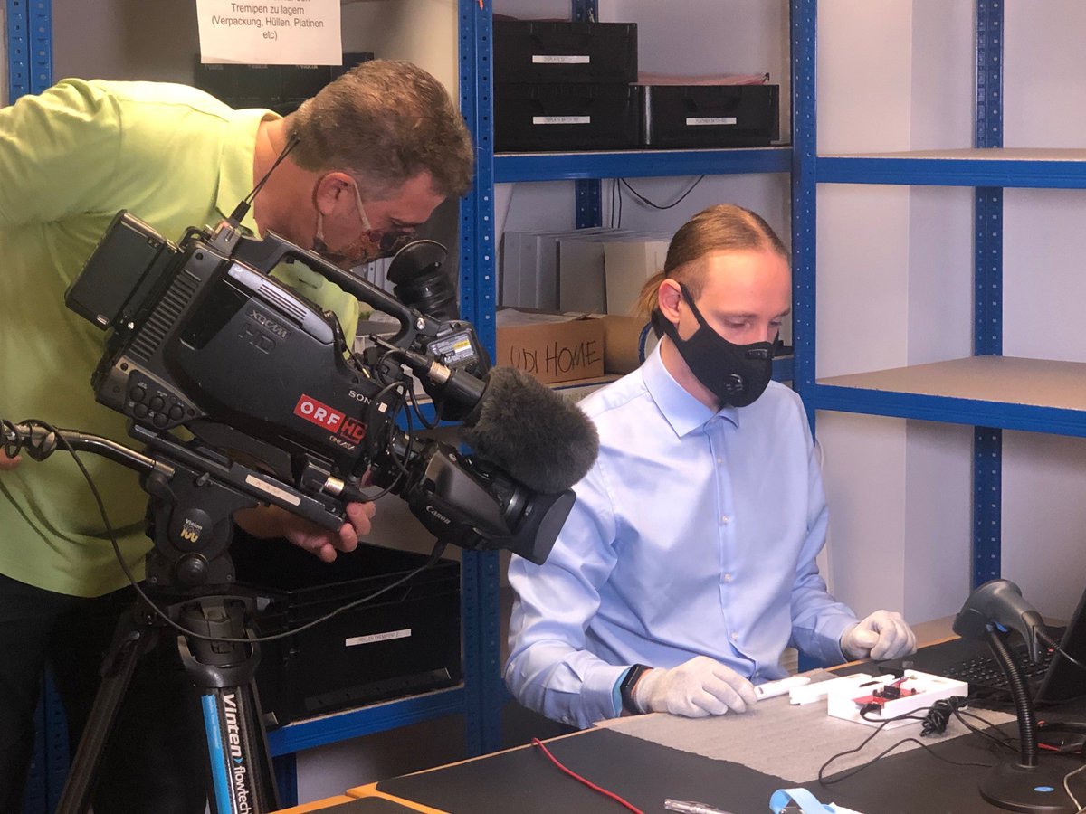 Tremitas_Corp's tweet photo. Tibor Zajki-Zechmeister in action 📽️
#ORF is filming a short story about #Tremitas and the #Tremipen
Stay tuned for more information https://t.co/Z70S2CAvsX