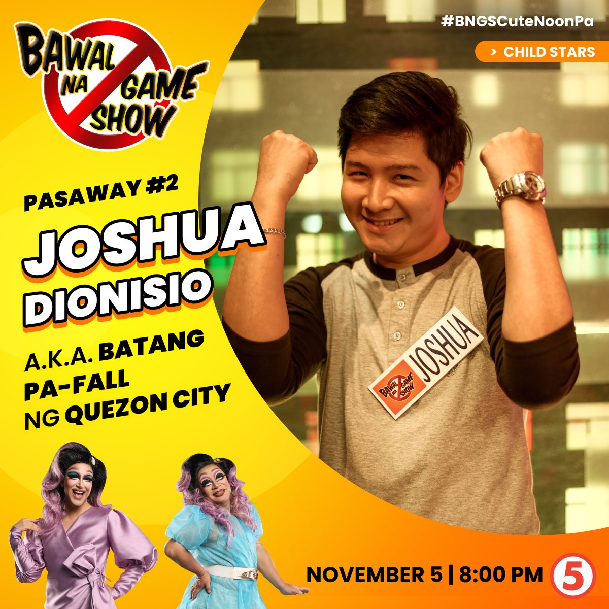 bawalnagameshow's tweet photo. #MeetThePasaways: They look familiar, don't they? 😍 Sasabak sa mga hamon nina Barby Ghorl at Birit Ghorl ang child stars noon na walang kupas ang galing sa pag-arte! 

This is going to be a blast kaya 'wag palampasin ang #BawalNaGameShow, mga BF! ✨ #BNGSCuteNoonPa

@TV5manila https://t.co/l4ZvXTA62o