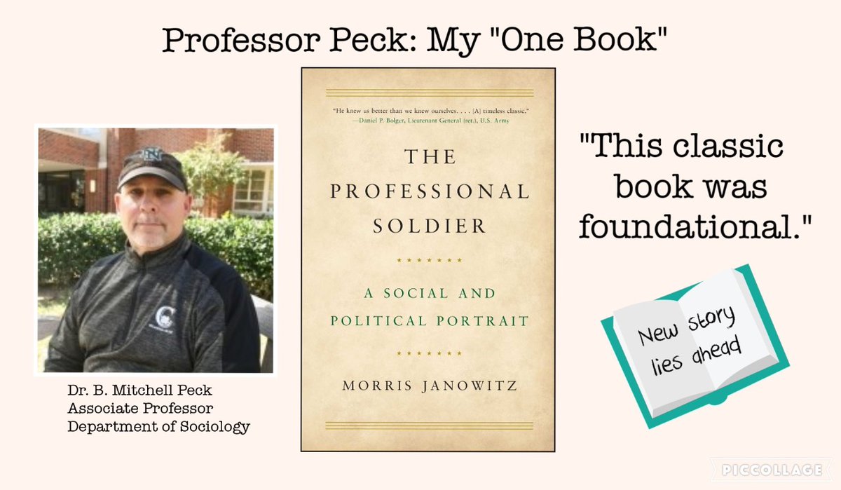 Next up in our “One Book” series is Professor B. Mitchell Peck. His "one book" is The Professional Soldier: A Social and Political Portrait (1960) by Morris Janowitz. For more information about this book and its impact, see facebook.com/OUsoccrim/post…. Thanks for sharing, Dr. Peck!