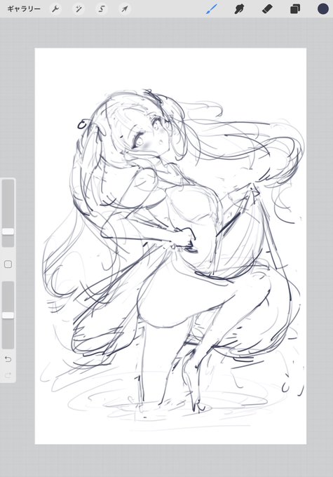 ミクちゃんぽいの描きたくなった 