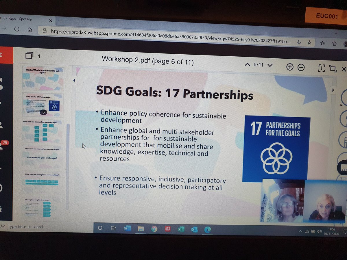 SharonEnv1's tweet photo. Really enjoying the Waste and Regulatory Compliance workshop with @E_Reps at the #erepsinsights20 conference - so many great discussions around #SDGs and links to #wastemanagement #ClimateAction #partnershipworking #wastesmart https://t.co/WaSX5vQdFk